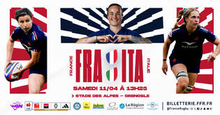 France Italie Samedi 11 avril à 13h25 Stade des Alpes Grenoble. Billetterie.ffr.fr